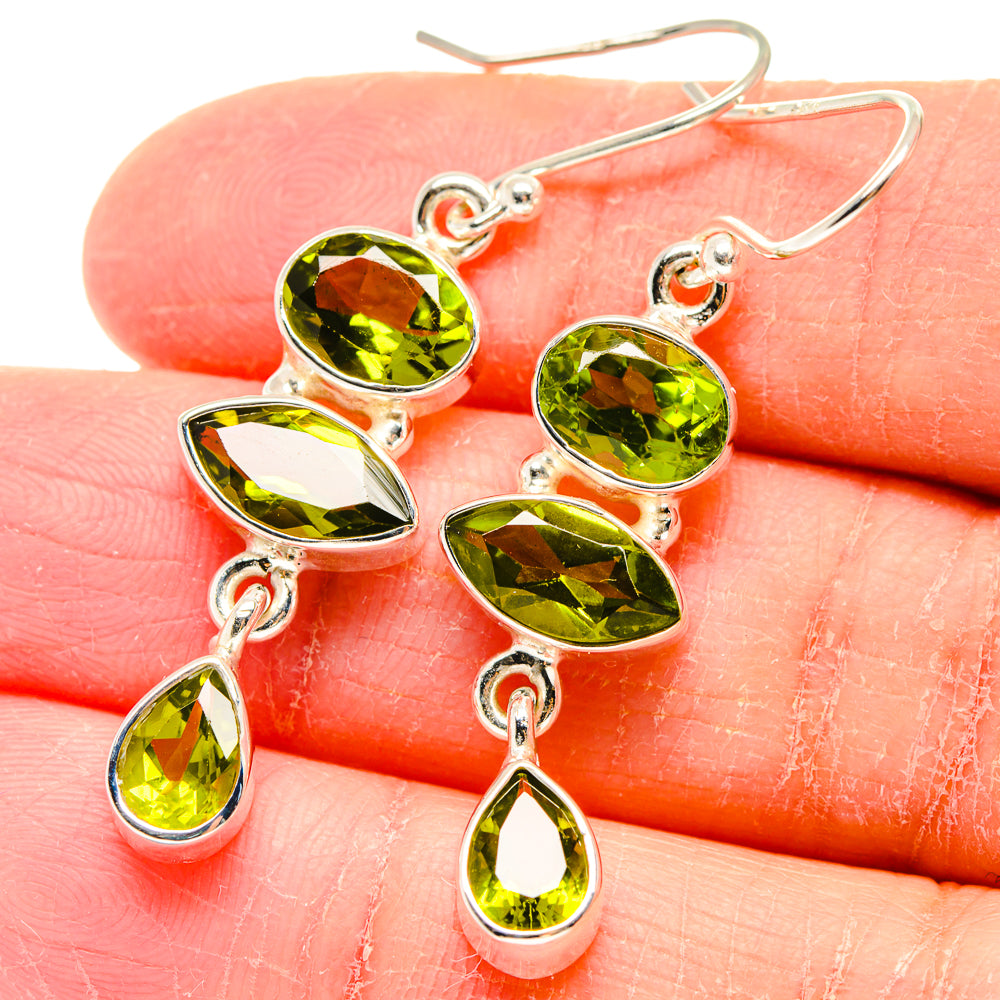 Peridot Earrings handcrafted by Anasilvercos - EARR423650