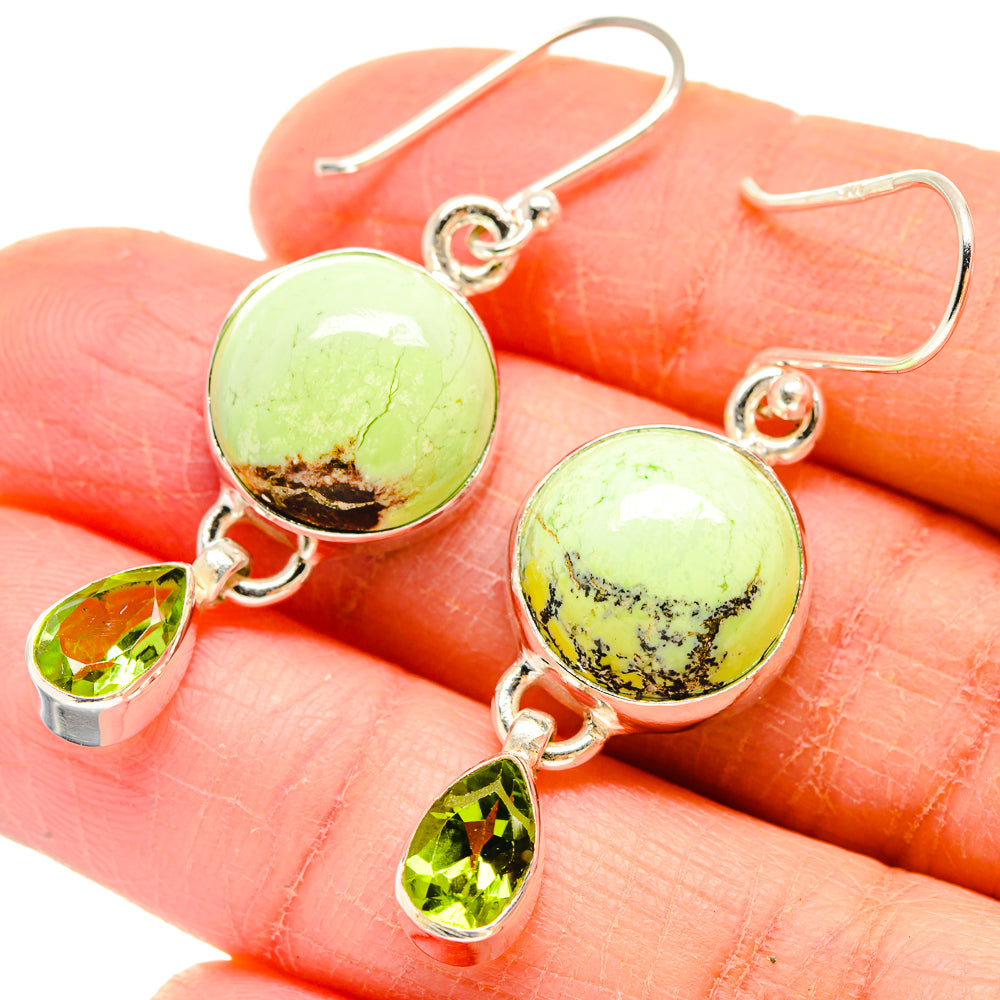 Lemon Chrysoprase Earrings handcrafted by Anasilvercos - EARR423669