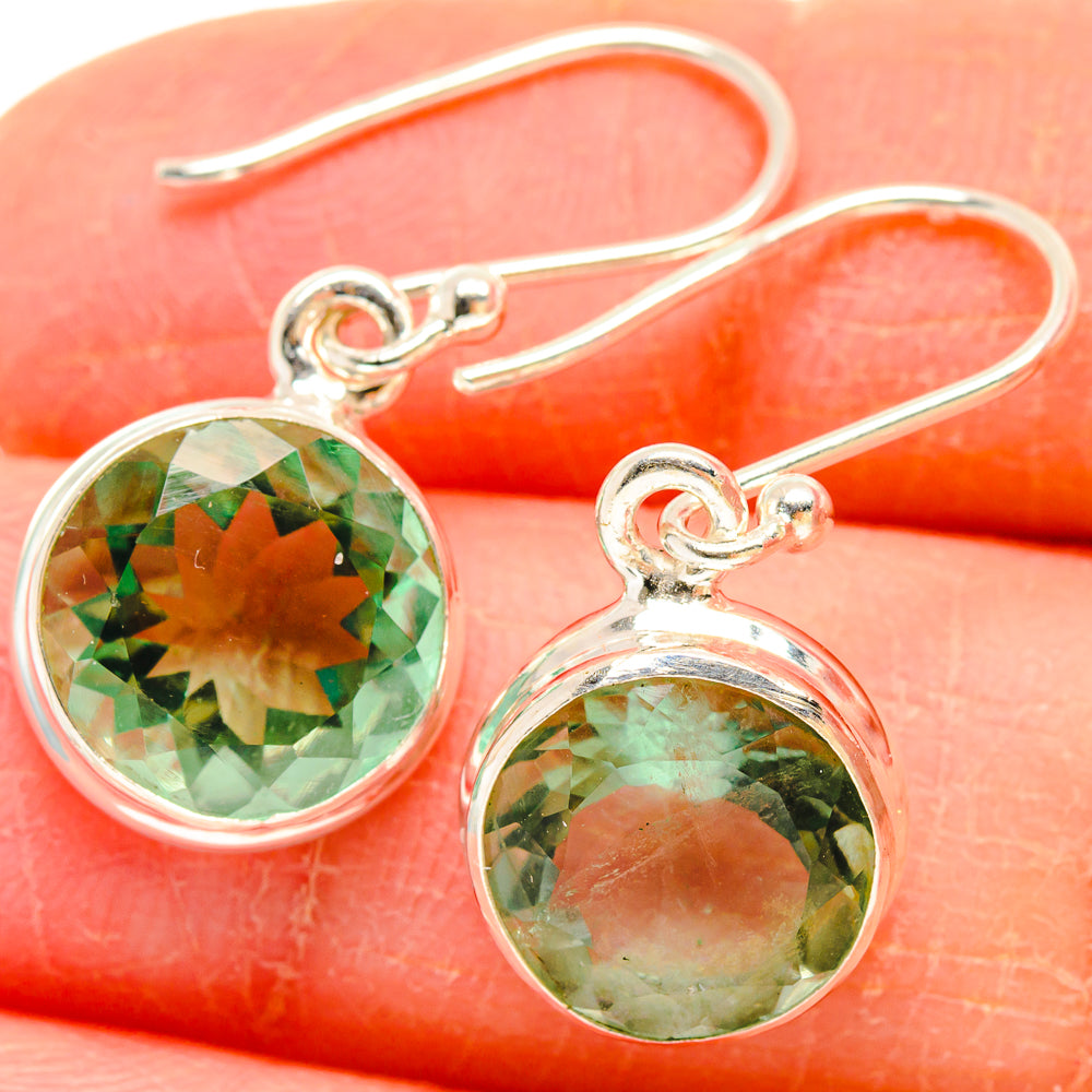 Green Fluorite Earrings handcrafted by Anasilvercos - EARR423682