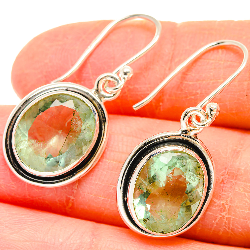 Green Fluorite Earrings handcrafted by Anasilvercos - EARR423684