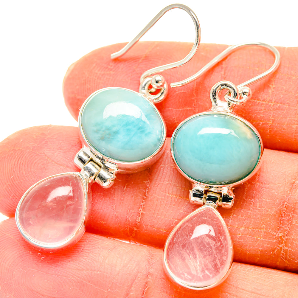 Larimar Earrings handcrafted by Anasilvercos - EARR423692