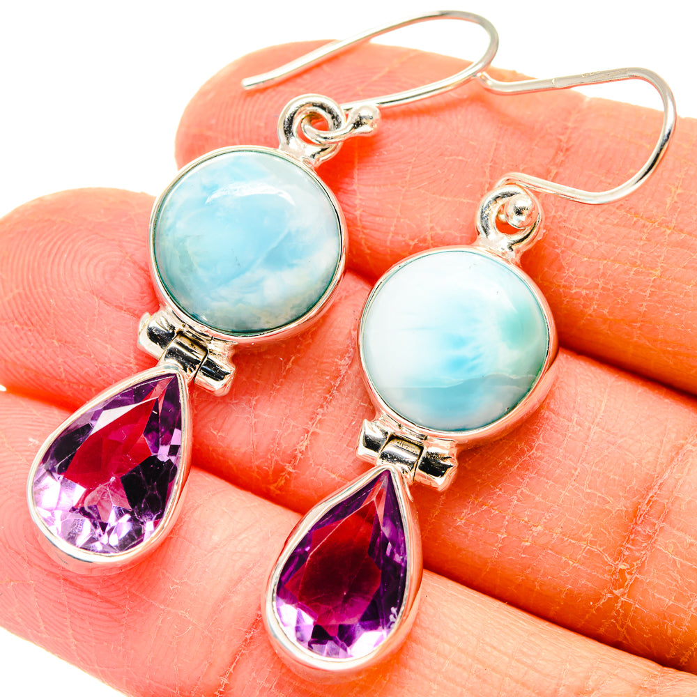 Larimar Earrings handcrafted by Anasilvercos - EARR423695