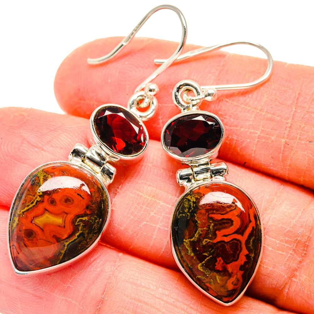 Moroccan Agate Earrings handcrafted by Anasilvercos - EARR423718
