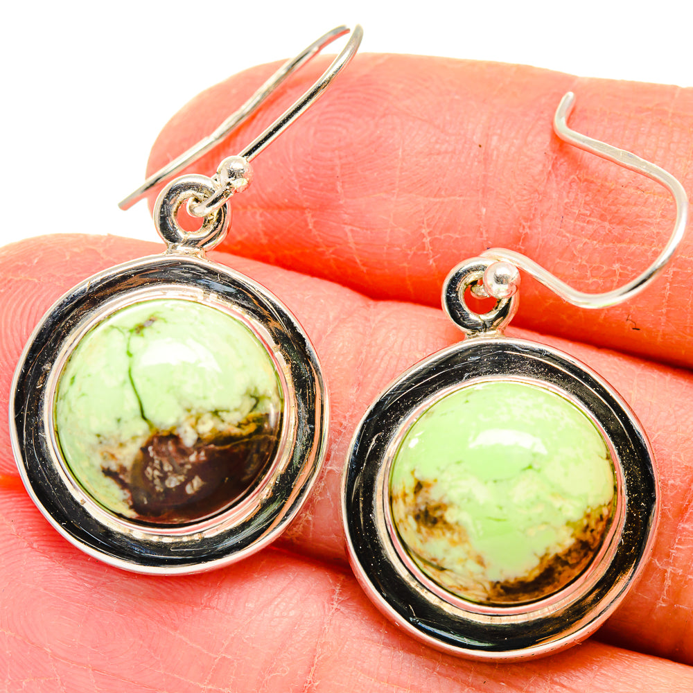 Lemon Chrysoprase Earrings handcrafted by Anasilvercos - EARR423719