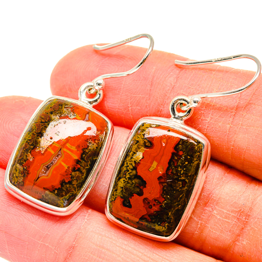 Moroccan Agate Earrings handcrafted by Anasilvercos - EARR423722