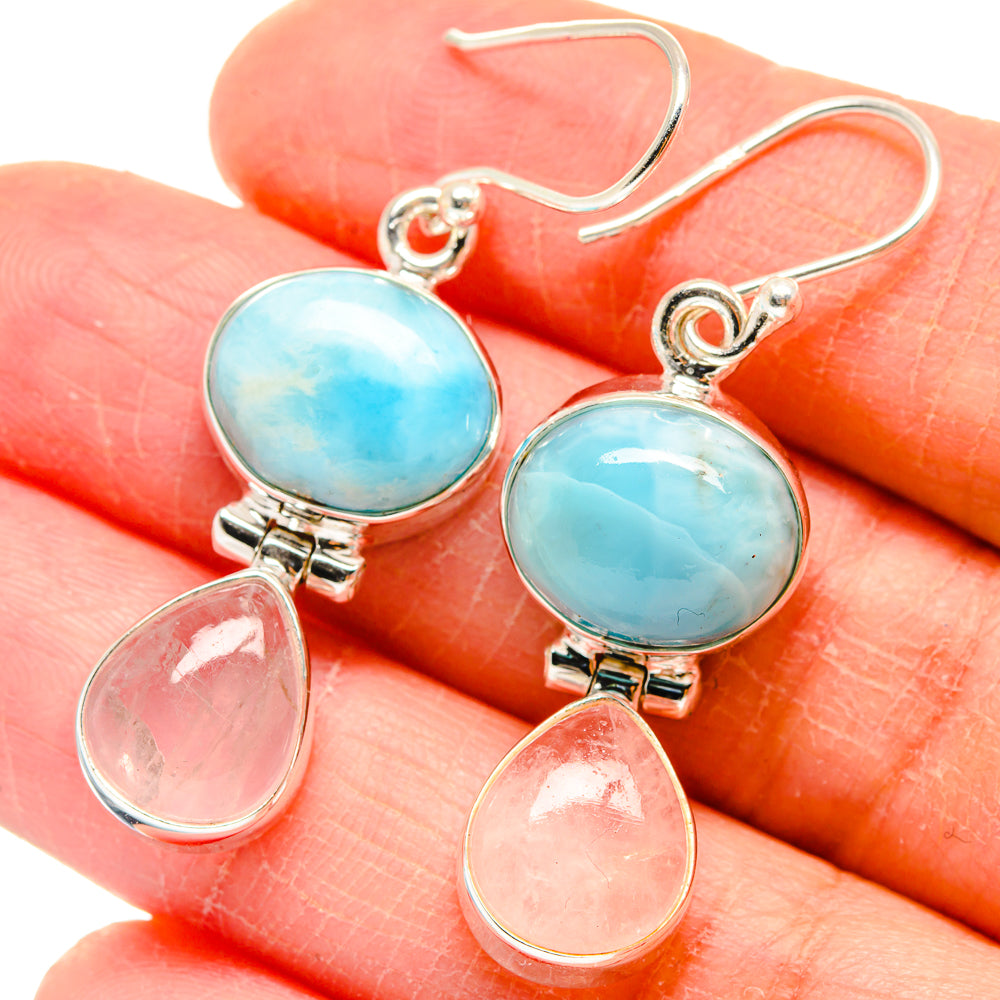 Larimar Earrings handcrafted by Anasilvercos - EARR423723