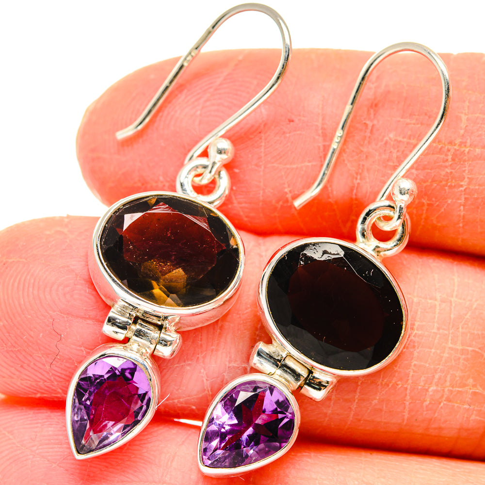 Smoky Quartz Earrings handcrafted by Anasilvercos - EARR423735