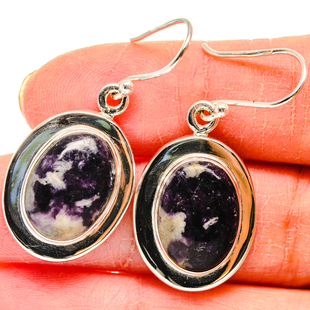 Lepidolite Earrings handcrafted by Anasilvercos - EARR423736