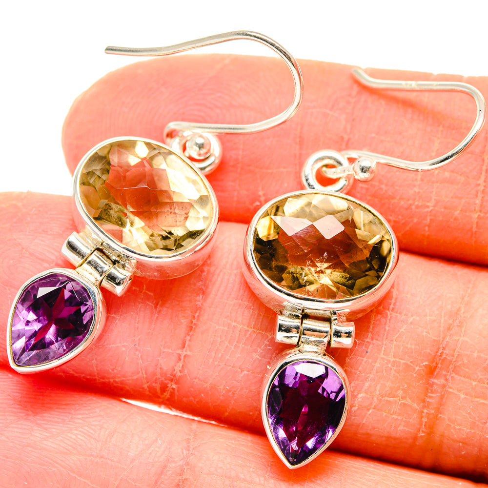 Citrine Earrings handcrafted by Anasilvercos - EARR423739