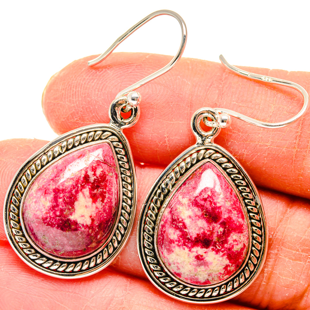 Thulite Earrings handcrafted by Anasilvercos - EARR423741