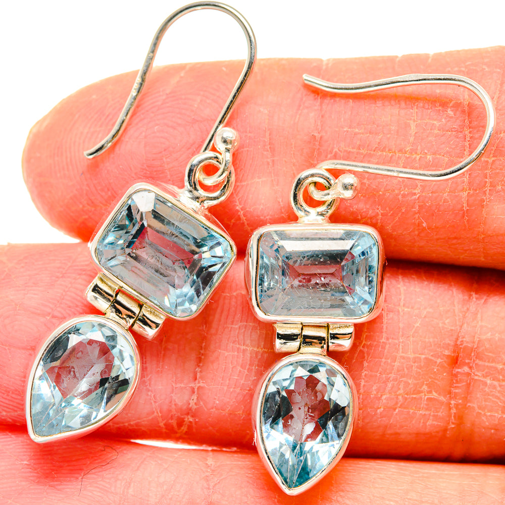Aquamarine Earrings handcrafted by Anasilvercos - EARR423745
