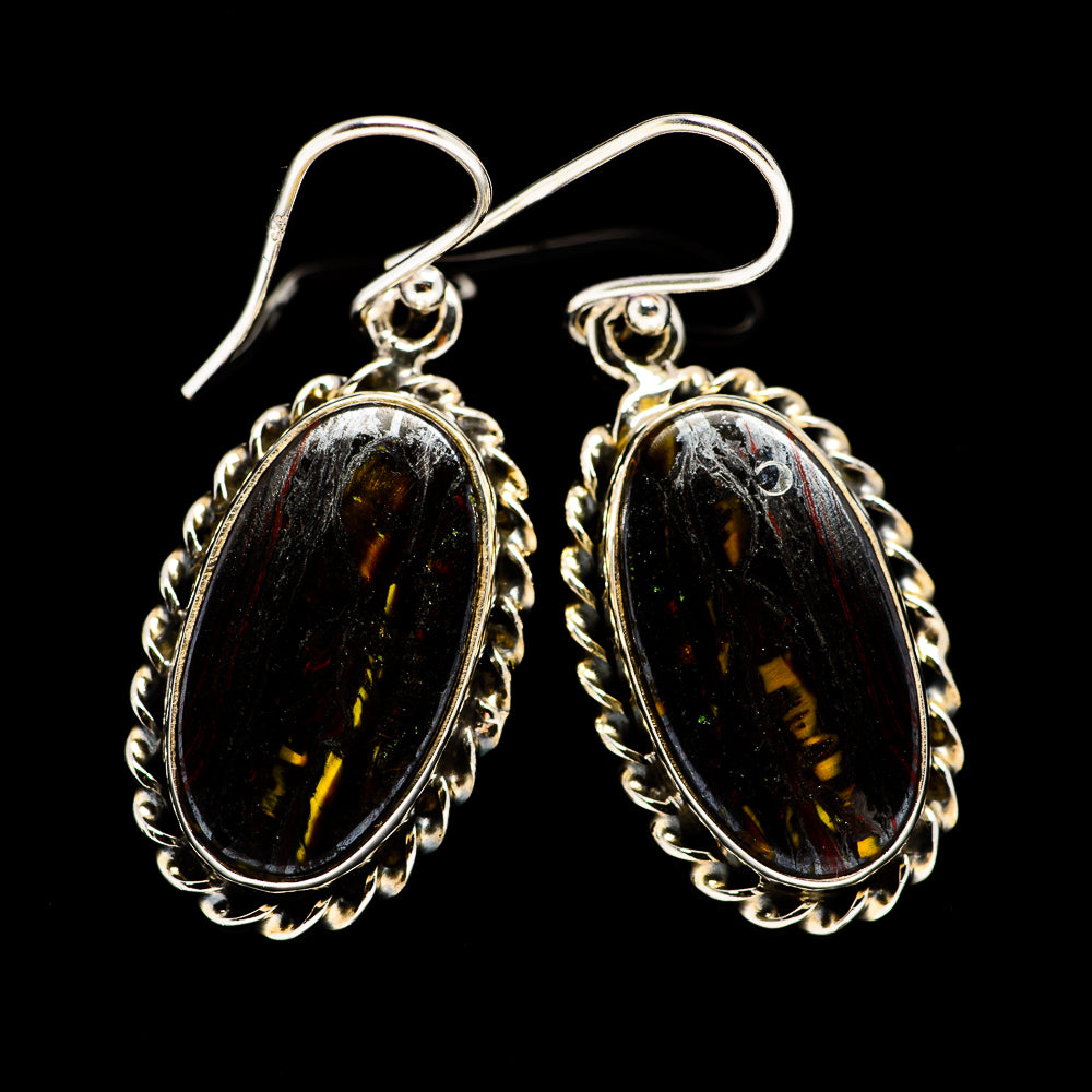 Red Tiger Iron Earrings handcrafted by Anasilvercos - EARR389082