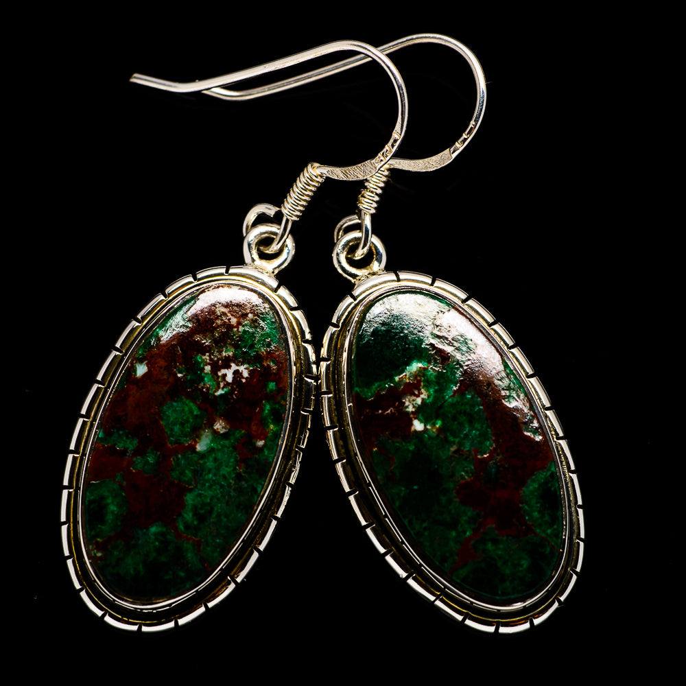 Chrysocolla Earrings handcrafted by Anasilvercos - EARR399612