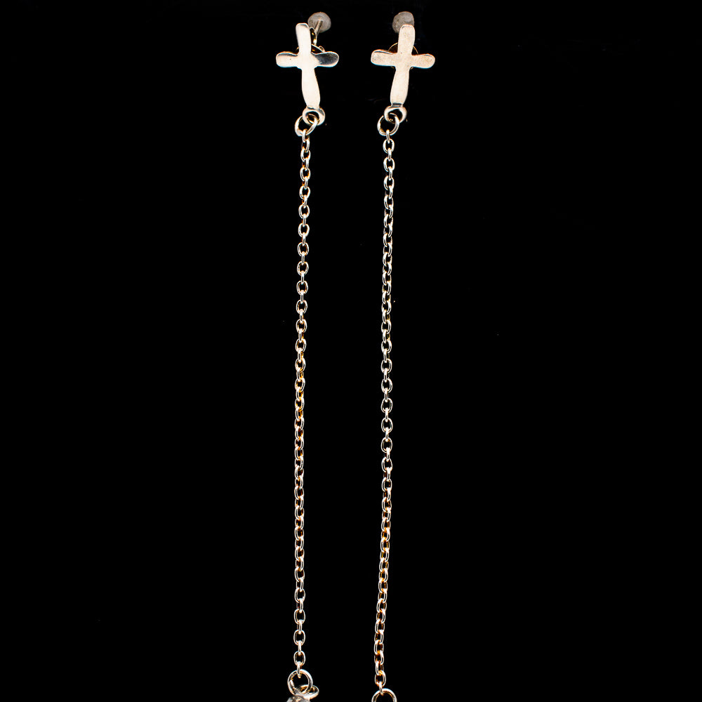 Cross Earrings handcrafted by Anasilvercos - EARR399919