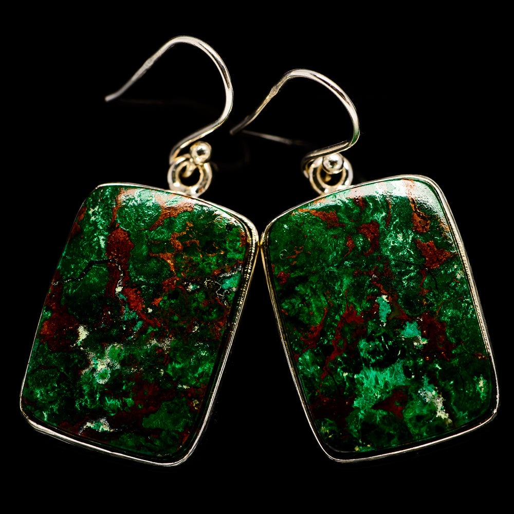 Chrysocolla Earrings handcrafted by Anasilvercos - EARR400811