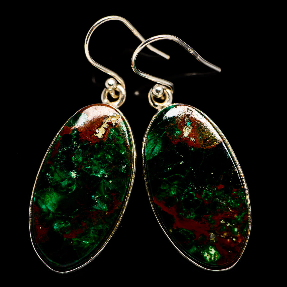 Chrysocolla Earrings handcrafted by Anasilvercos - EARR401091