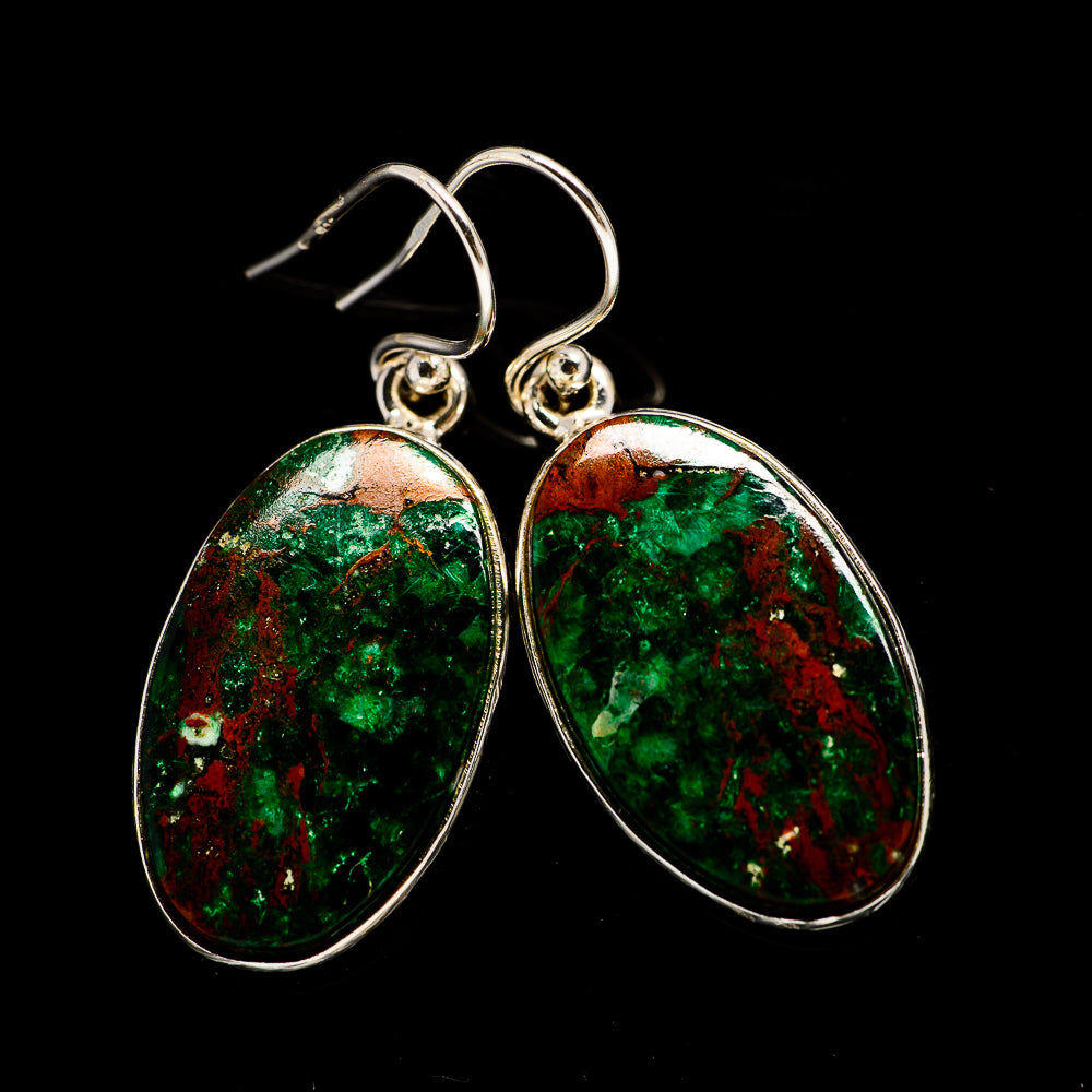 Chrysocolla Earrings handcrafted by Anasilvercos - EARR401431