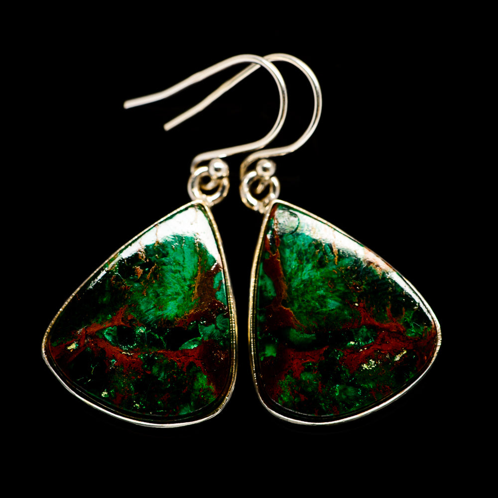 Chrysocolla Earrings handcrafted by Anasilvercos - EARR401715