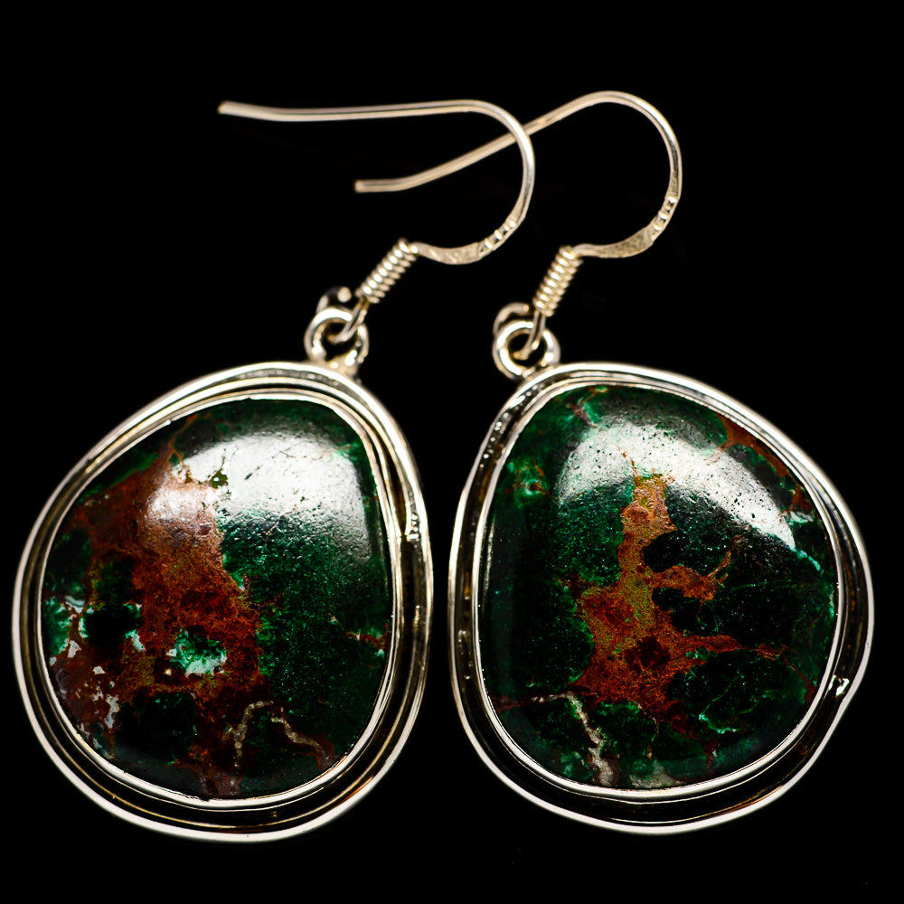 Chrysocolla Earrings handcrafted by Anasilvercos - EARR402127