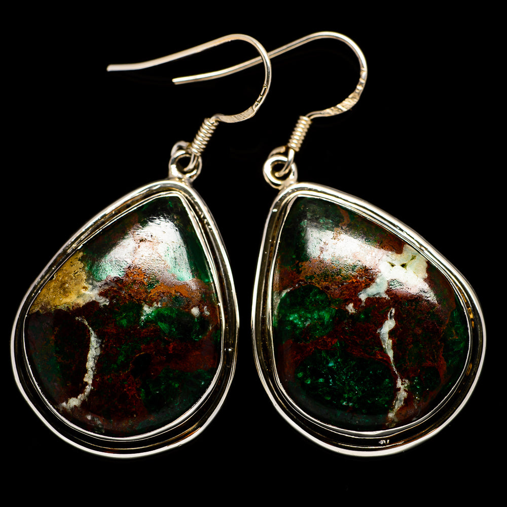Chrysocolla Earrings handcrafted by Anasilvercos - EARR402226