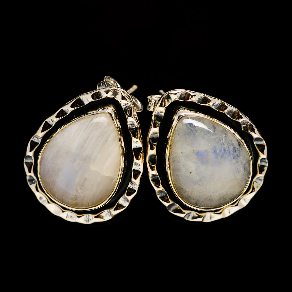 Rainbow Moonstone Earrings handcrafted by Anasilvercos - EARR402441