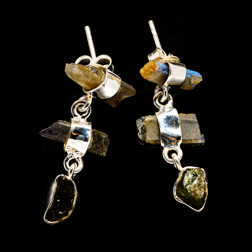 Green Tourmaline Earrings handcrafted by Anasilvercos - EARR402678