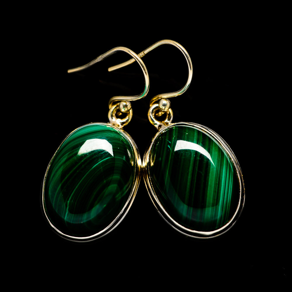 Malachite Earrings handcrafted by Anasilvercos - EARR403532