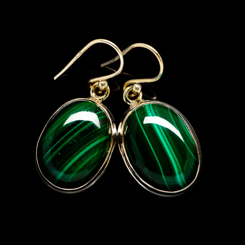 Malachite Earrings handcrafted by Anasilvercos - EARR403706