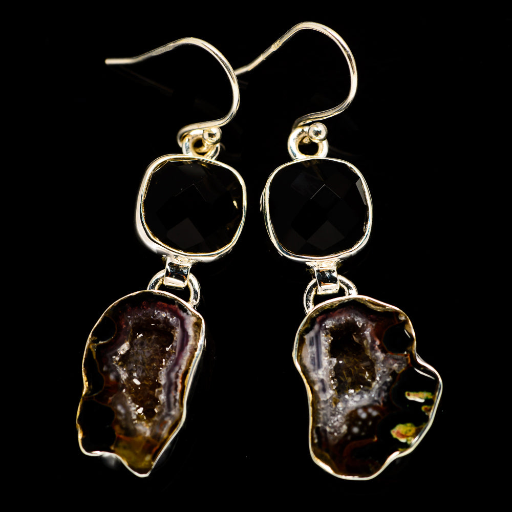 Coconut Geode Druzy Earrings handcrafted by Anasilvercos - EARR404541