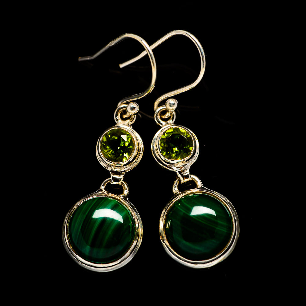 Malachite Earrings handcrafted by Anasilvercos - EARR404708