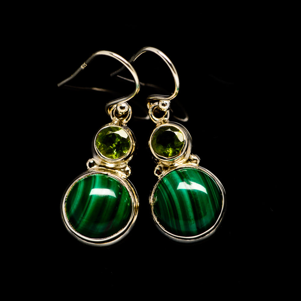 Malachite Earrings handcrafted by Anasilvercos - EARR404711