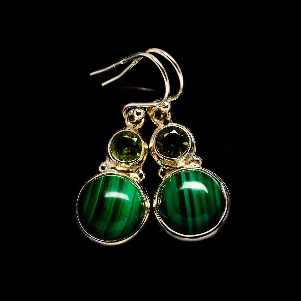 Malachite Earrings handcrafted by Anasilvercos - EARR404779