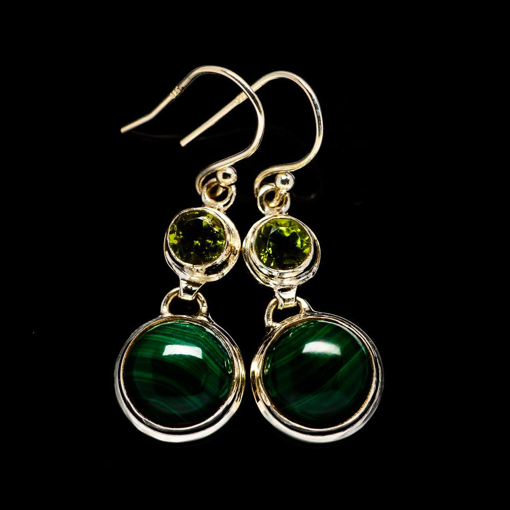 Malachite Earrings handcrafted by Anasilvercos - EARR405099