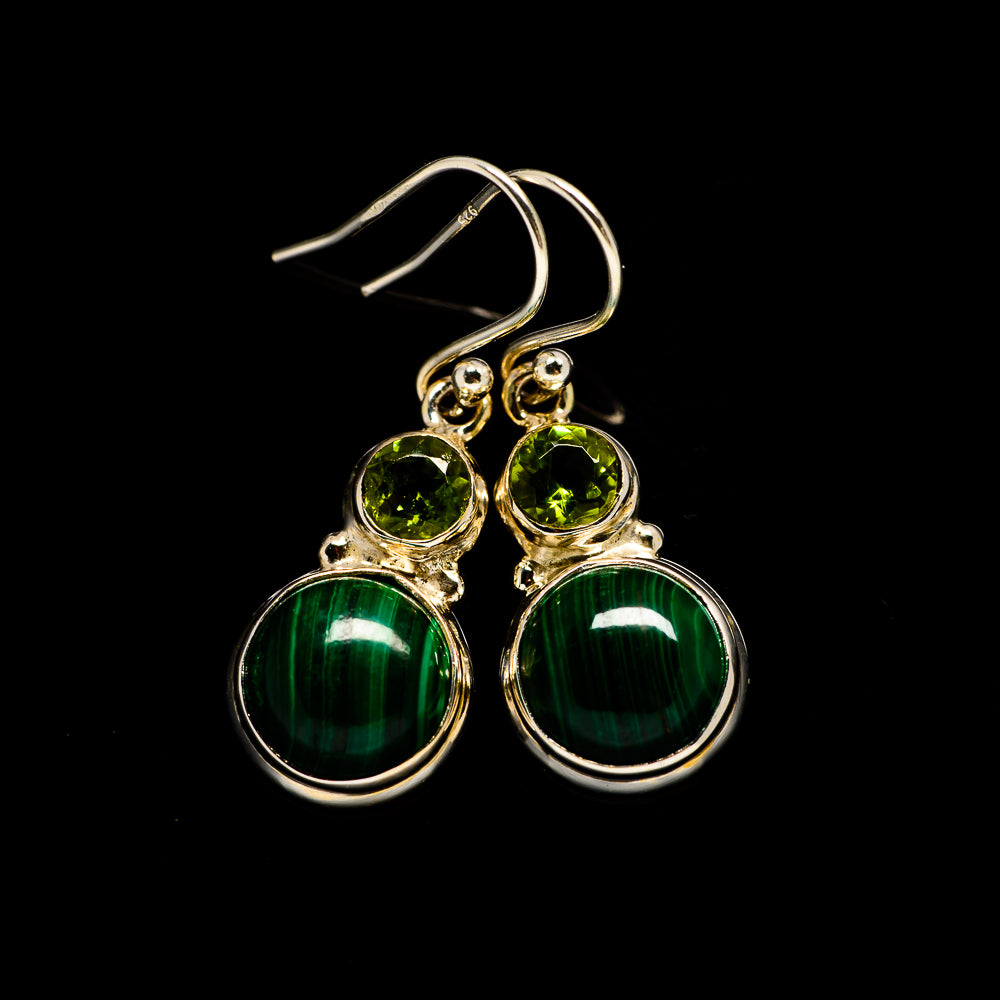 Malachite Earrings handcrafted by Anasilvercos - EARR405237