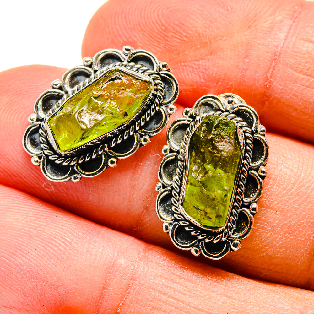 Peridot Earrings handcrafted by Anasilvercos - EARR407199