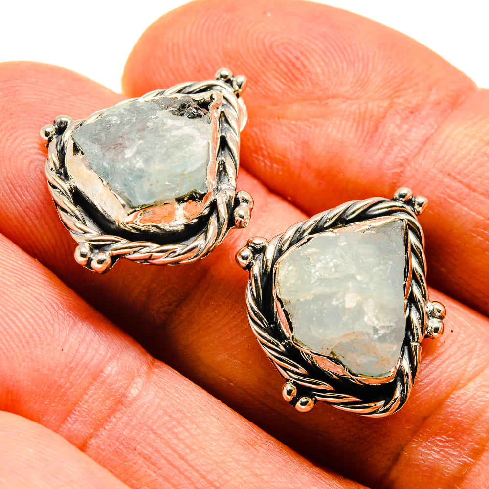 Aquamarine Earrings handcrafted by Anasilvercos - EARR407601