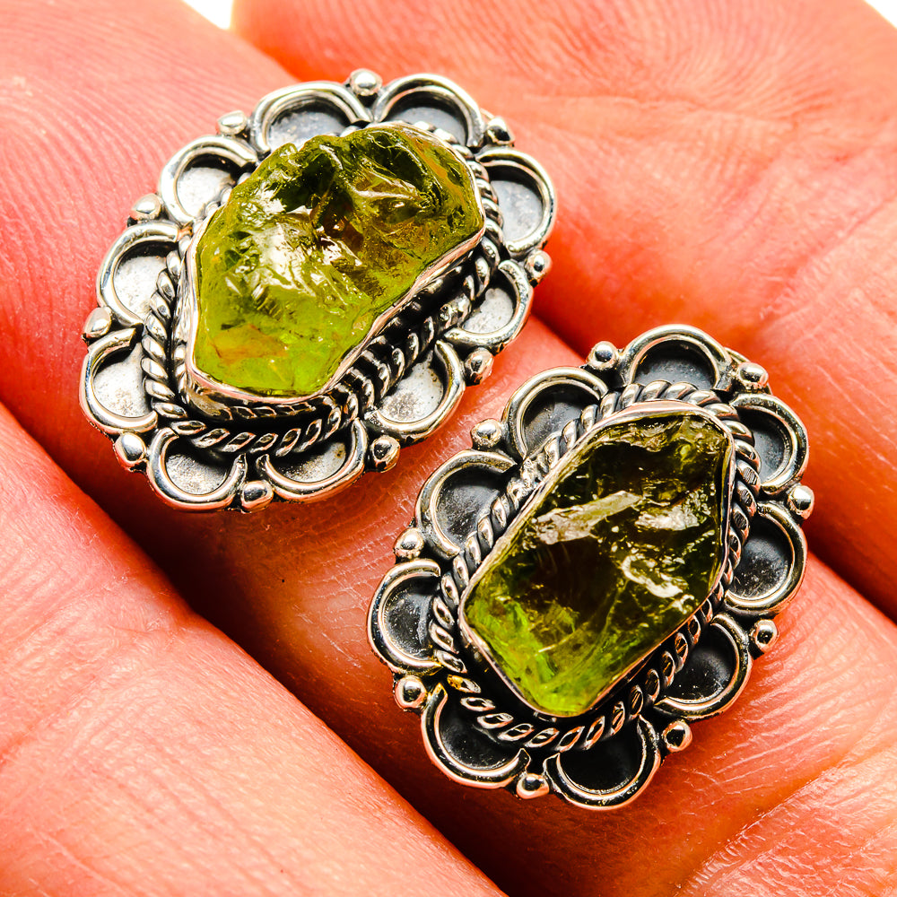 Peridot Earrings handcrafted by Anasilvercos - EARR407647