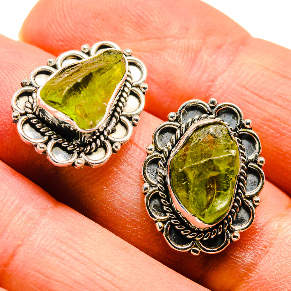 Peridot Earrings handcrafted by Anasilvercos - EARR407657