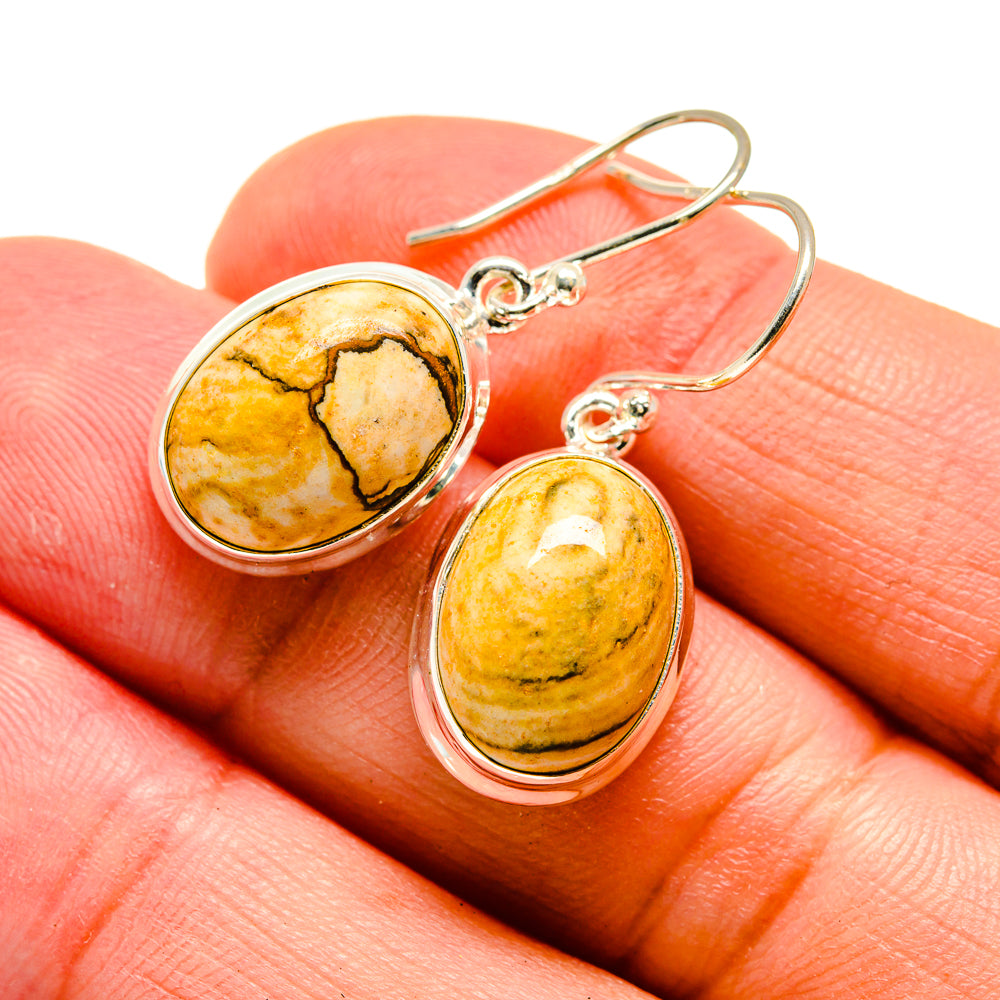 Picture Jasper Earrings handcrafted by Anasilvercos - EARR407991