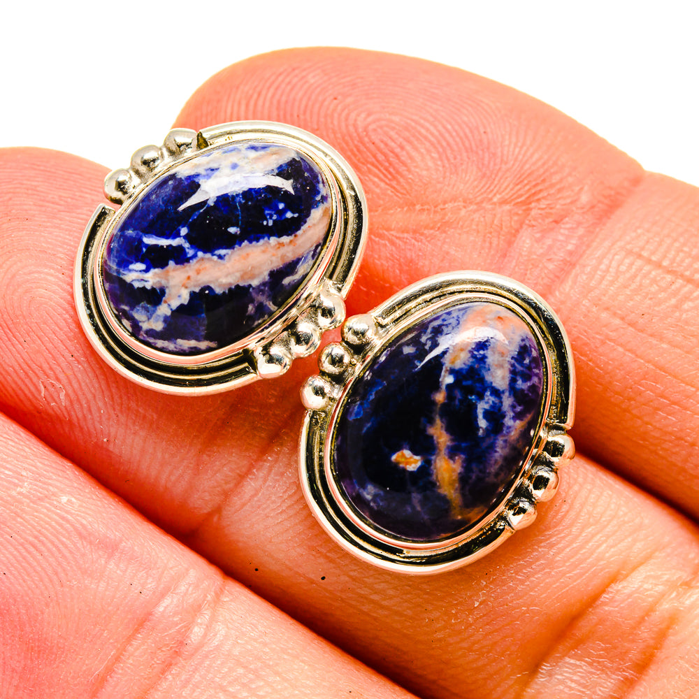 Sodalite Earrings handcrafted by Anasilvercos - EARR408002