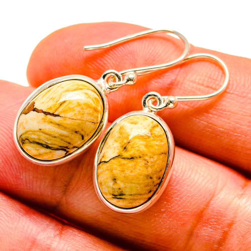 Picture Jasper Earrings handcrafted by Anasilvercos - EARR408048