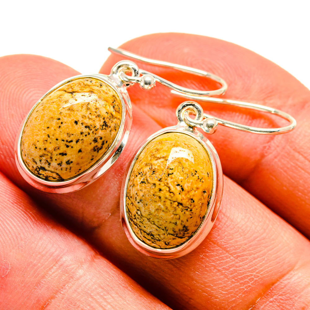 Picture Jasper Earrings handcrafted by Anasilvercos - EARR408177