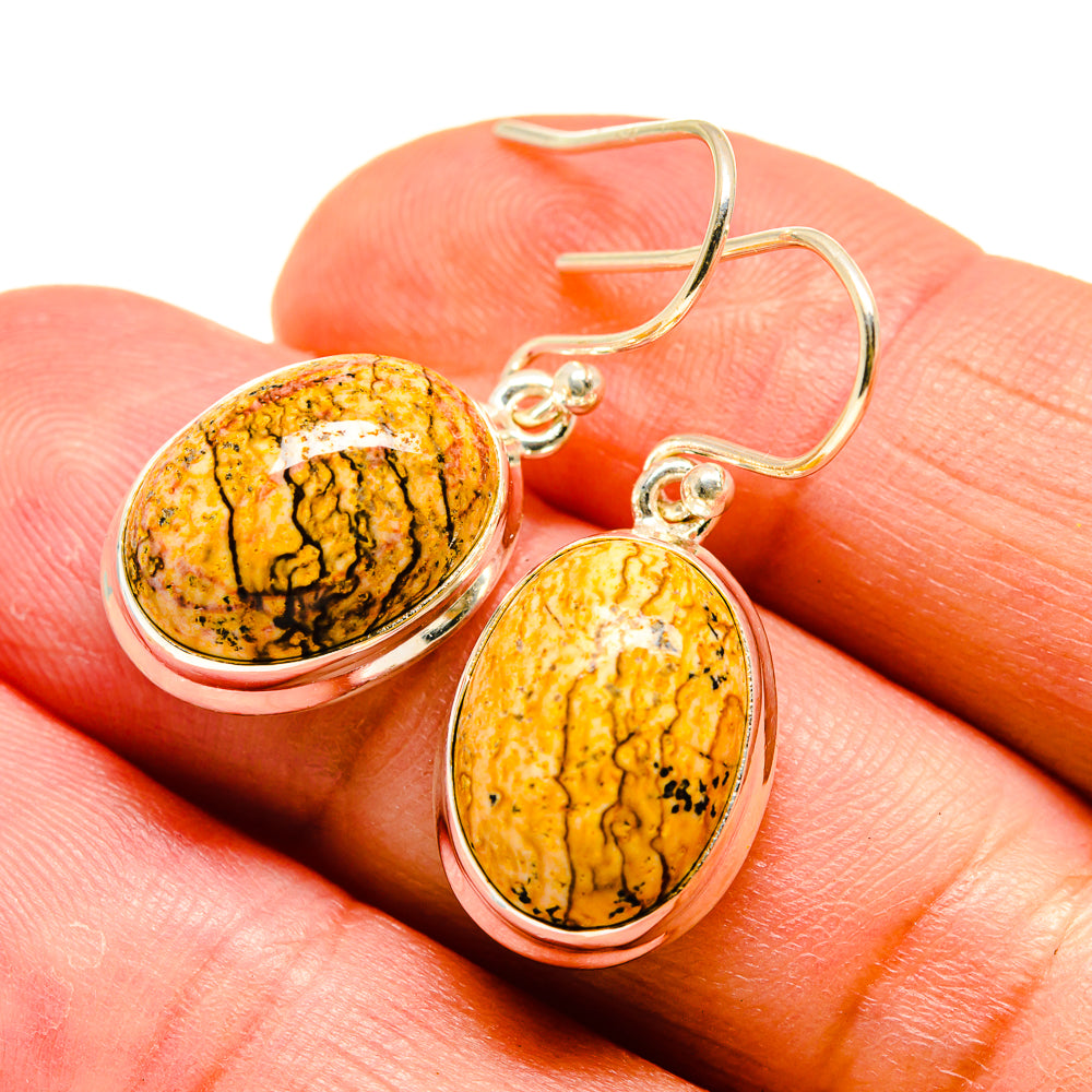 Picture Jasper Earrings handcrafted by Anasilvercos - EARR408369