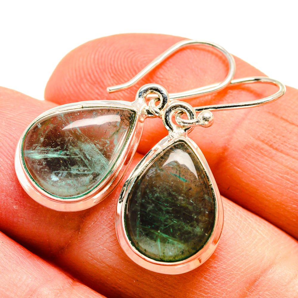 Blue Fluorite Earrings handcrafted by Anasilvercos - EARR408476