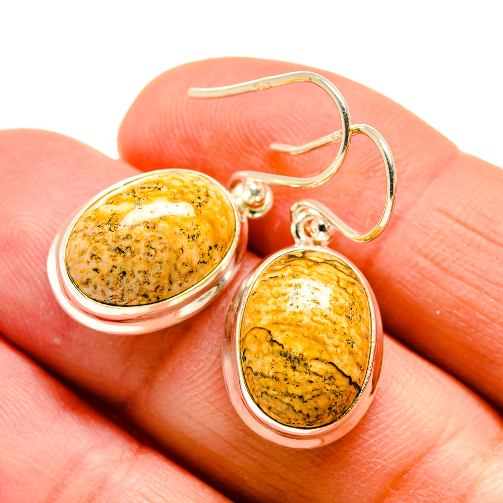 Picture Jasper Earrings handcrafted by Anasilvercos - EARR408482