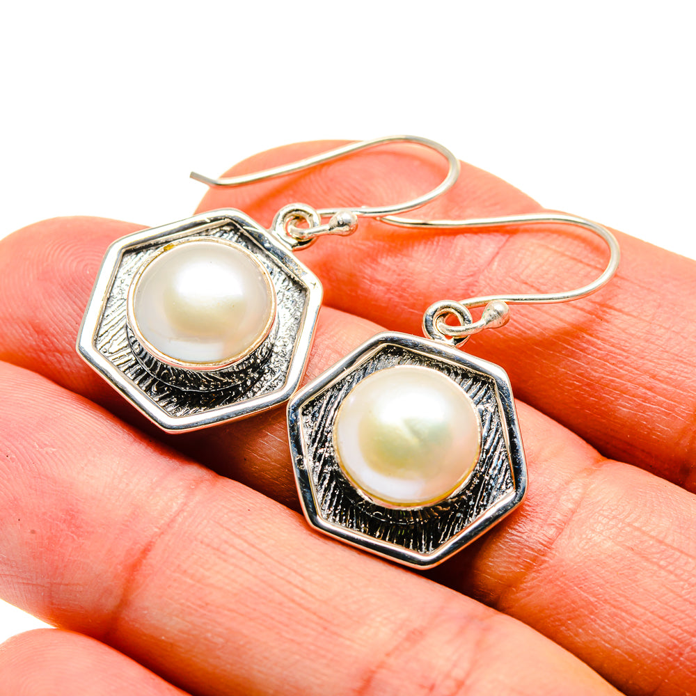 Cultured Pearl Earrings handcrafted by Anasilvercos - EARR408586