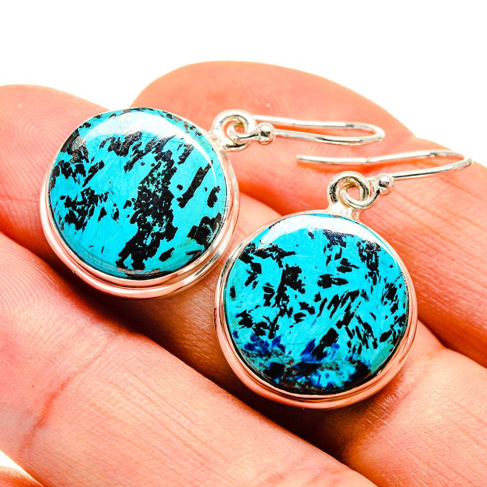 Shattuckite Earrings handcrafted by Anasilvercos - EARR408707