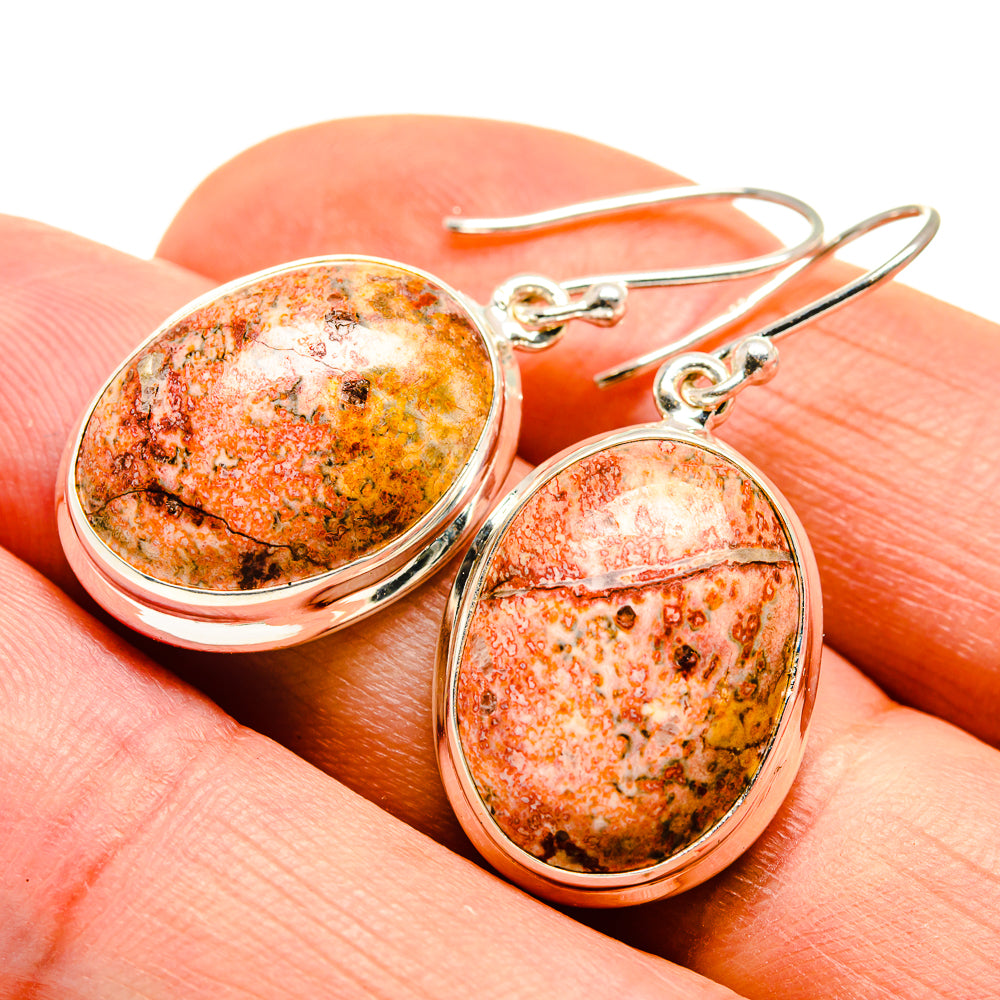Leopardskin Jasper Earrings handcrafted by Anasilvercos - EARR408717