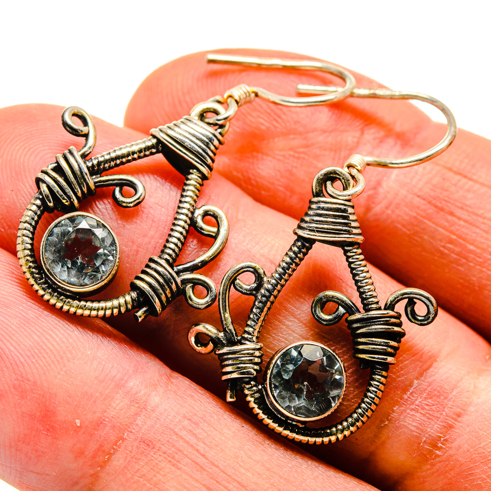 Blue Topaz Earrings handcrafted by Anasilvercos - EARR408765