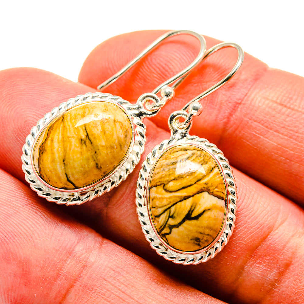 Picture Jasper Earrings handcrafted by Anasilvercos - EARR408853